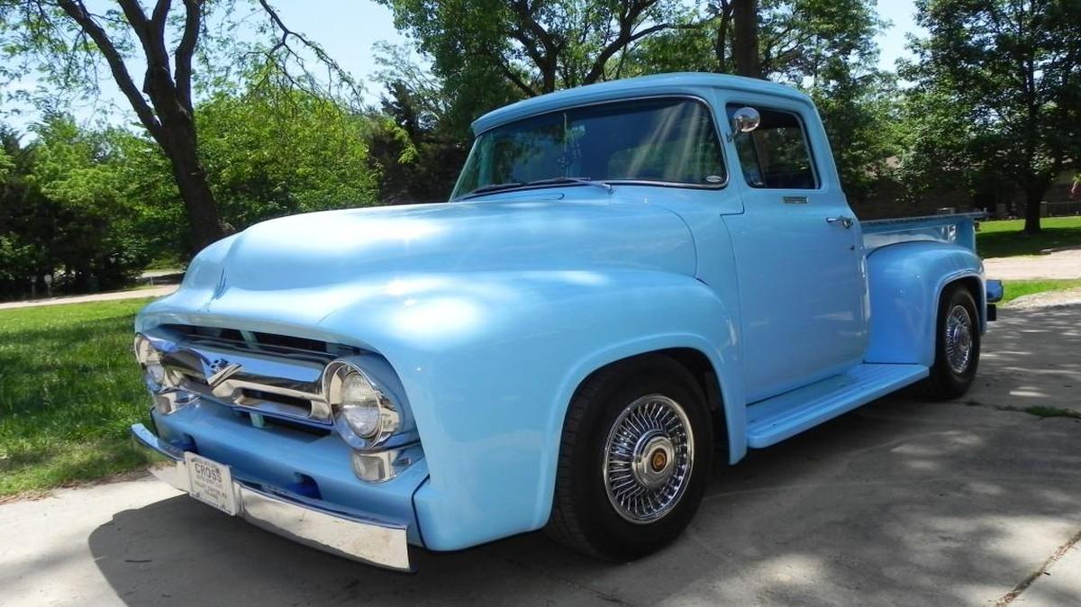 Doug Cross has owned his unusual Cadillac-powered, front wheel-drive 1956 Ford pickup not once, or even twice, but three times since he put it together back in the 1960s. Having now bought it back from his brother, he says the baby blue beauty will not be getting away from him again.