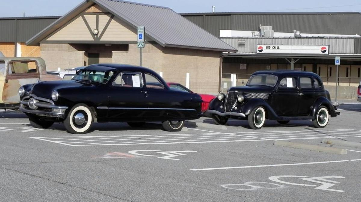 In the market for a black vintage Ford? You could take your pick between a 1950 coupe or a 1936 Ford 4-door sedan, priced at $8,500 apiece, and be well on your way to some classic car fun.