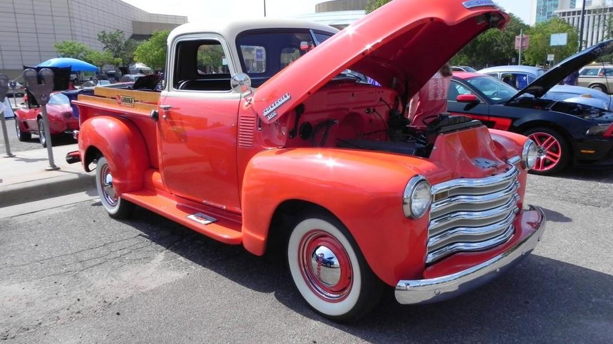 Tim Thelen's 1949 Chevy half-ton pickup was featured during the 2016 edition of the Blacktop Nationals.