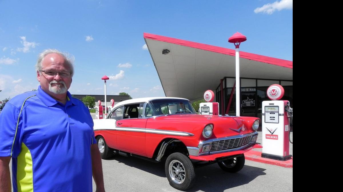 Jim Kelly figured a 1956 Chevy gasser would combine a bit of his racing past with his street rodding passion. Although this car was finished when he bought it a year ago, he went completely through it, installing a new engine, transmission, rear end and interior to put his signature on it.
