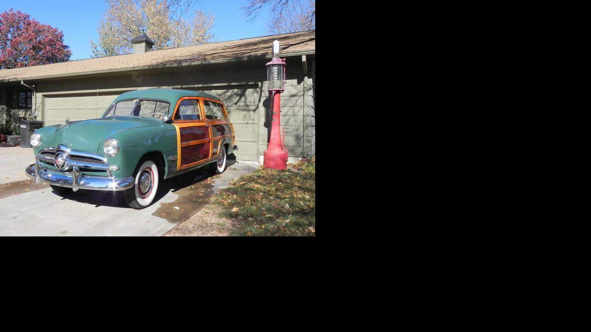 
When Dean and Adrienne Hurley went looking for a shoebox Ford, they were after a convertible. What they ended up with was this nifty low mileage 1949 wood-trimmed 8-passenger station wagon, found in Maine.
