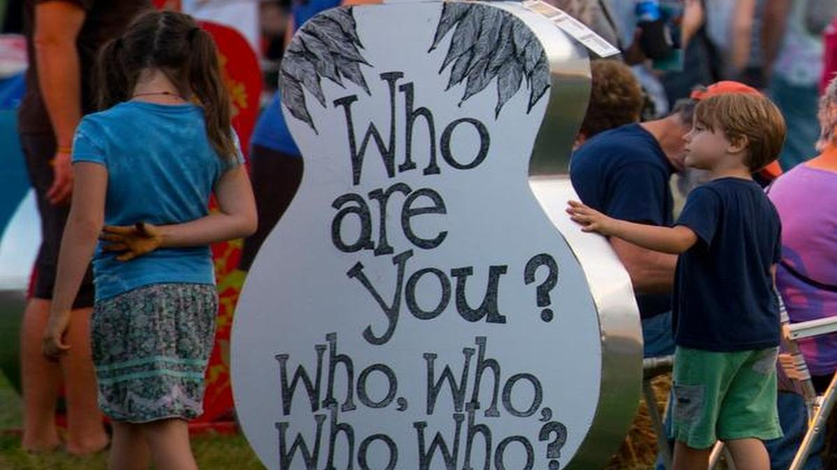 Ten 8-foot-tall guitar sculptures add to the festival vibe at the Roots N Blues N BBQ Festival in Columbia, Mo.