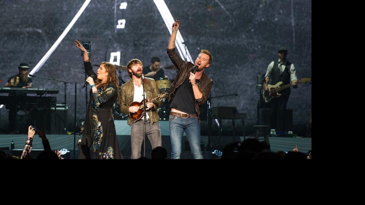 
Lady Antebellum performs at Intrust Bank Arena in February 2014. The band will be back on stage there on Saturday.
