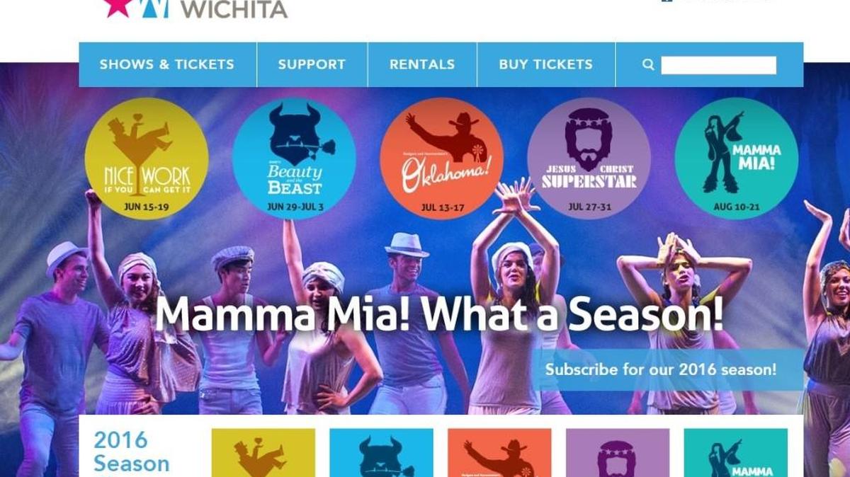 Screenshot of website