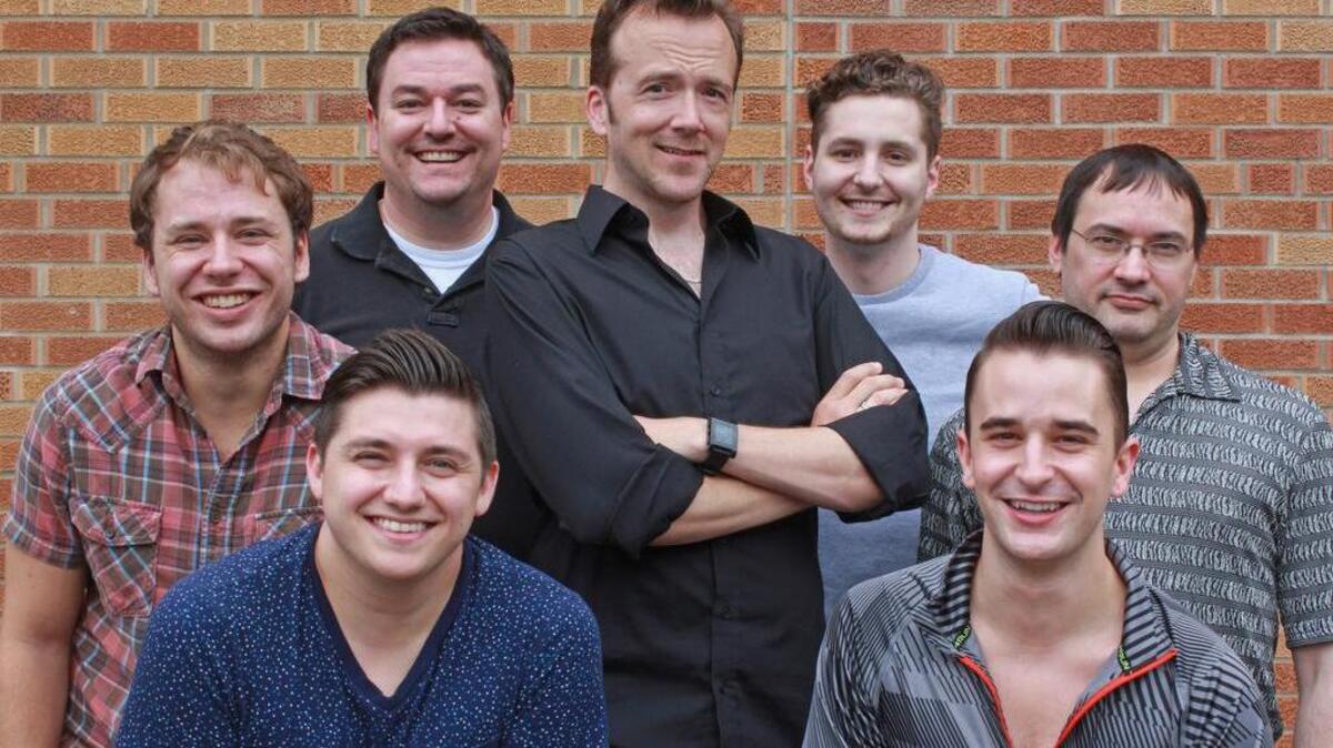
The guys play beauty contestants in Roxy Downtown’s “Pageant.” 
