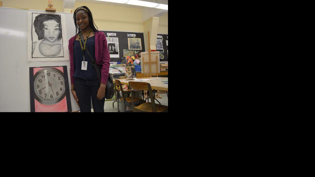 
Sahona Ross, a junior at Wichita Southeast High School, will be showcasing her art at the “Art That Touches Your Heart” show Friday at Wichita State University’s Hughes Metropolitan Complex. 
