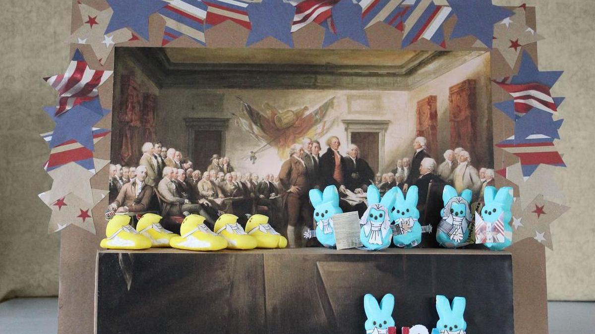 The winner of the children’s division: "Declaration of Indepeepness," by Kalei Fresh, age 10, of Wichita.