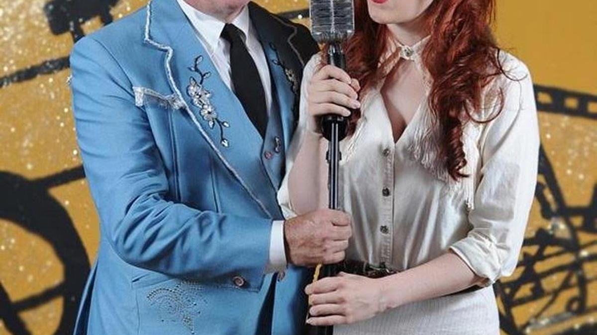 Dennis Arnold and Shannon McMillan star in the “The Doyle and Debbie Show,” which runs through Sept. 19 at Mosley Street Melodrama in Old Town.
