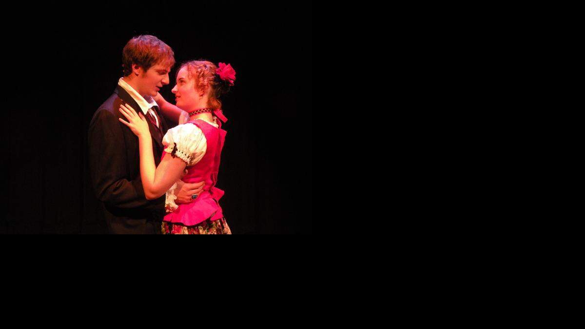 
Don Giovanni (Constantine Novotny) attempts to seduce Zerlina (Rachel Martin), an innocent country girl. 
