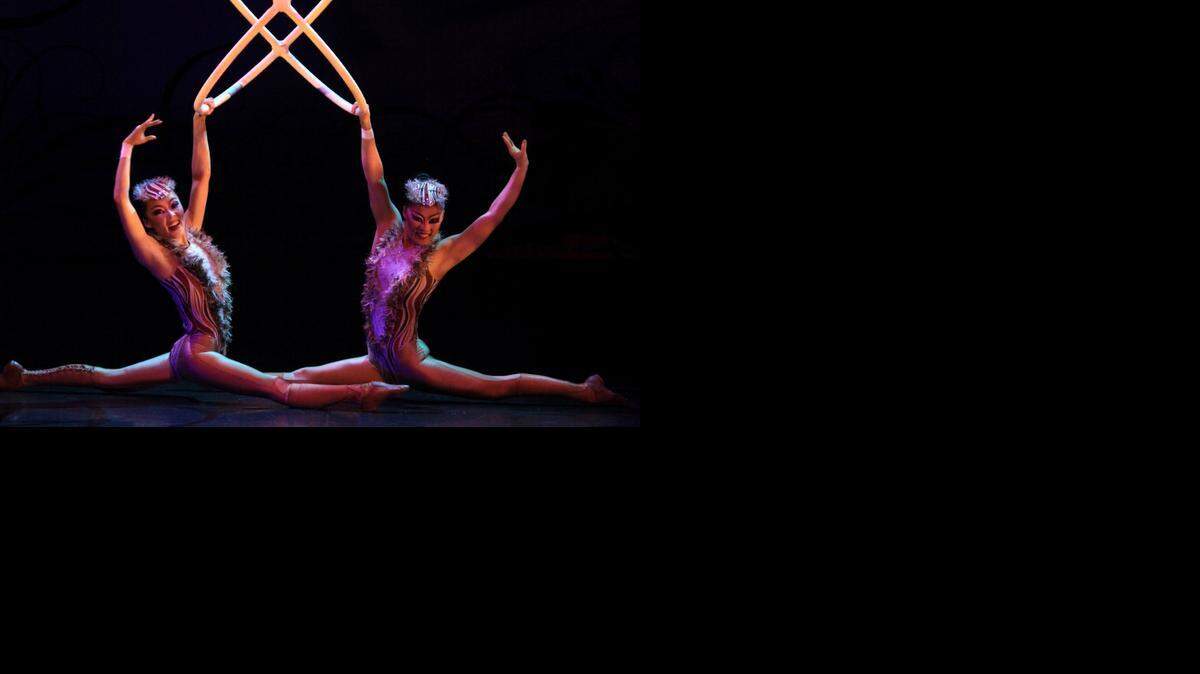 
Erdenesuvd Ganbaatar Dunn and her sister Buyankhishig Ganbaatar are featured performers in “Cirque Dreams Holidaze.”
