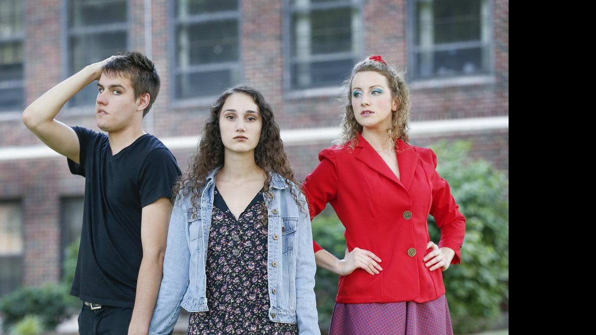 
Sam Warner, Maddie Razook and Larissa Briley star “Heathers the Musical” at Crown Uptown Theatre.
