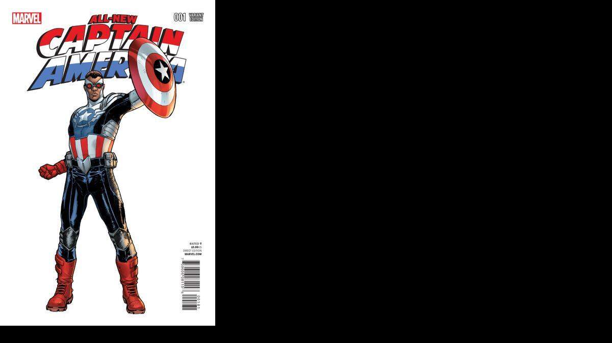 
Marvel Comics and DC Comics are leading a push for diversity in their industry’s mainstream characters. The new black Captain America comic book “All-New Captain America” debuted in November.
