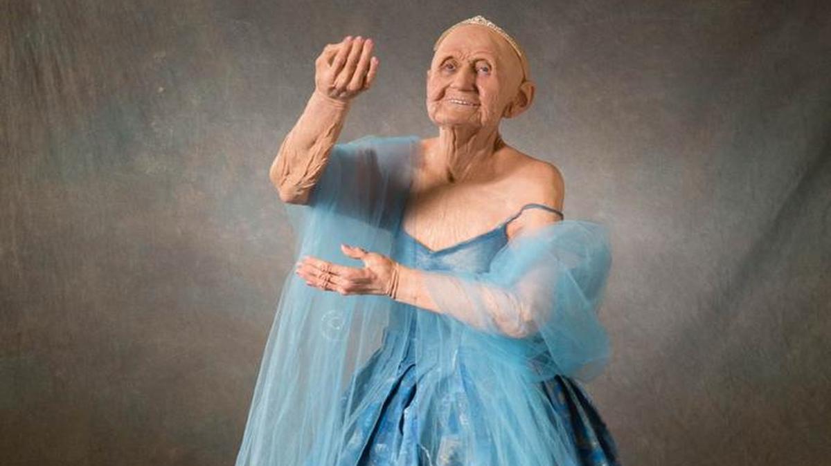 
“Lola Dancing With Arnie,” a figurative ceramic sculpture by Michaela Valli Groeblacher, will be on display at the Fiber Studio.

