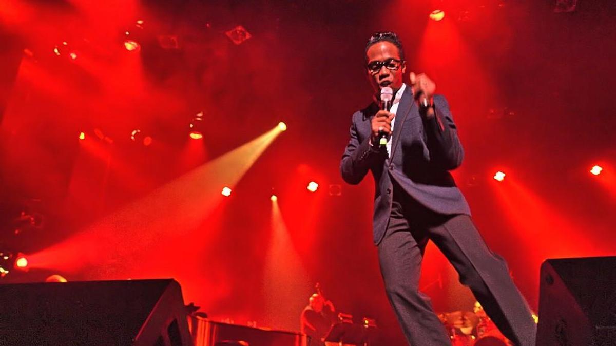 Sammy Davis Jr. is portrayed in “Sandy Hackett’s Rat Pack Show,” through Thursday at Century II.