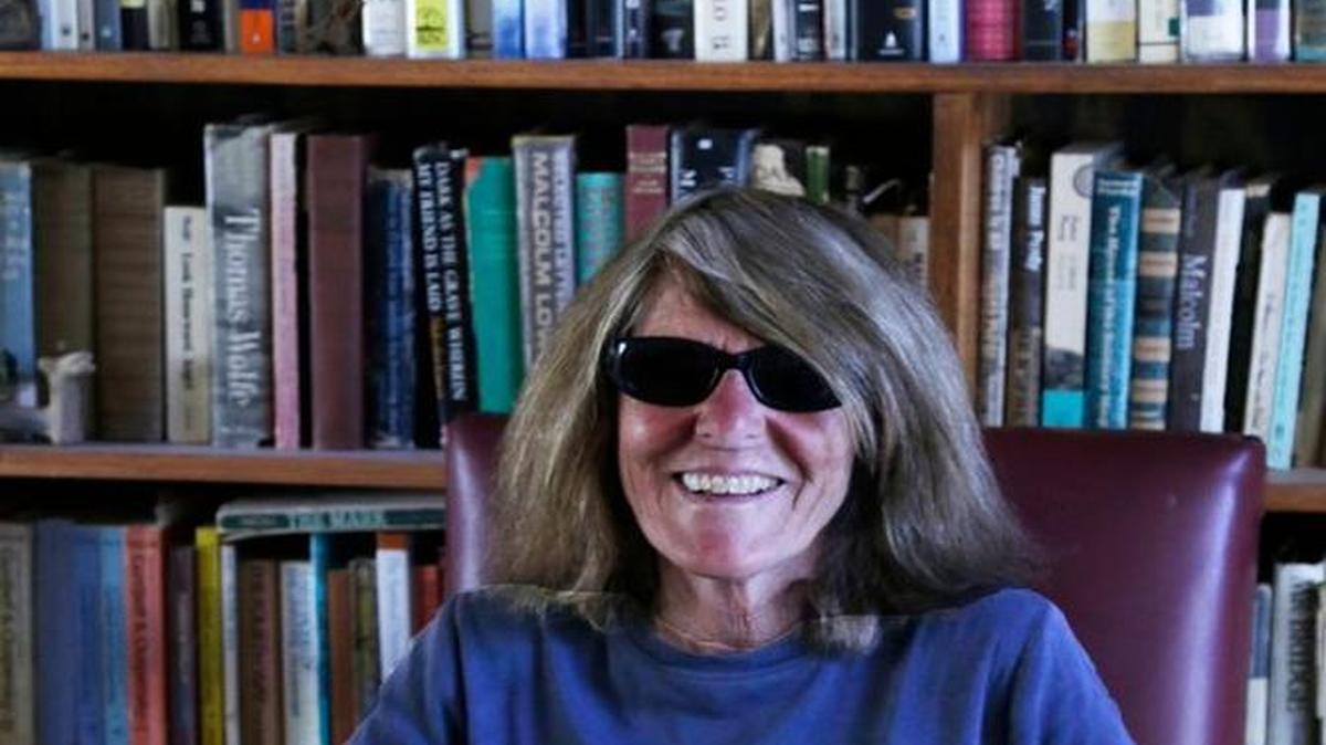 Joy Williams has adopted the habit of wearing her prescription sunglasses day or night – an apt metaphor for her writing.