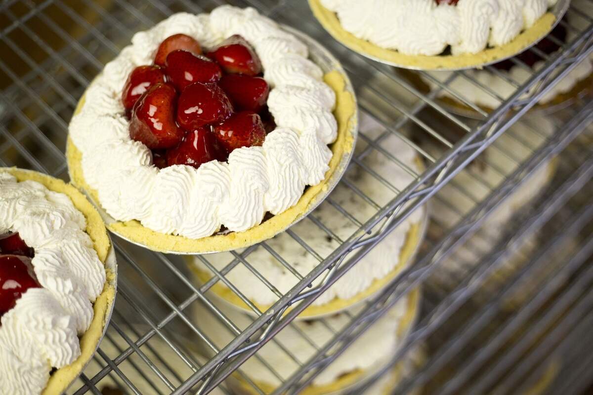The seasonal strawberry glaze pie is another Spear’s favorite