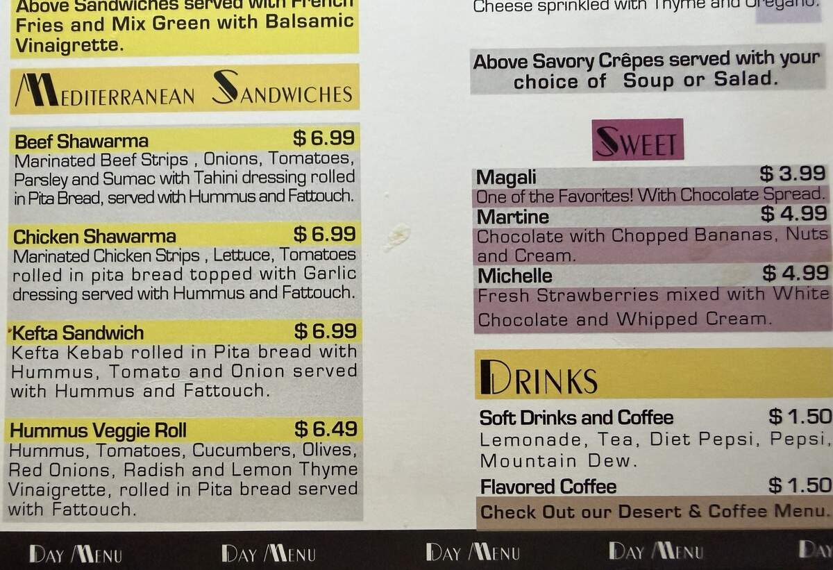 Another snippet from the mystery menu