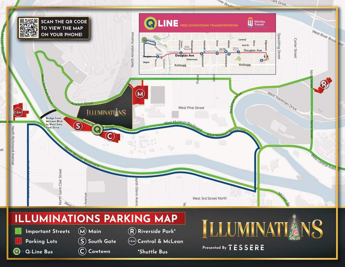 Botanica’s map for Illuminations parking