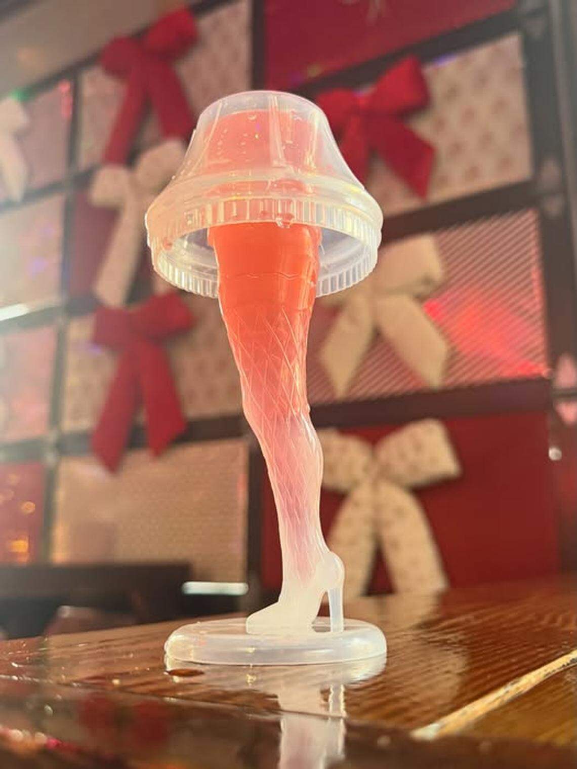 Customers can enjoy a leg lamp full of holiday cheer at Norton Brewing Company’s new holiday pop-up bar, titled Tinsel Town.
