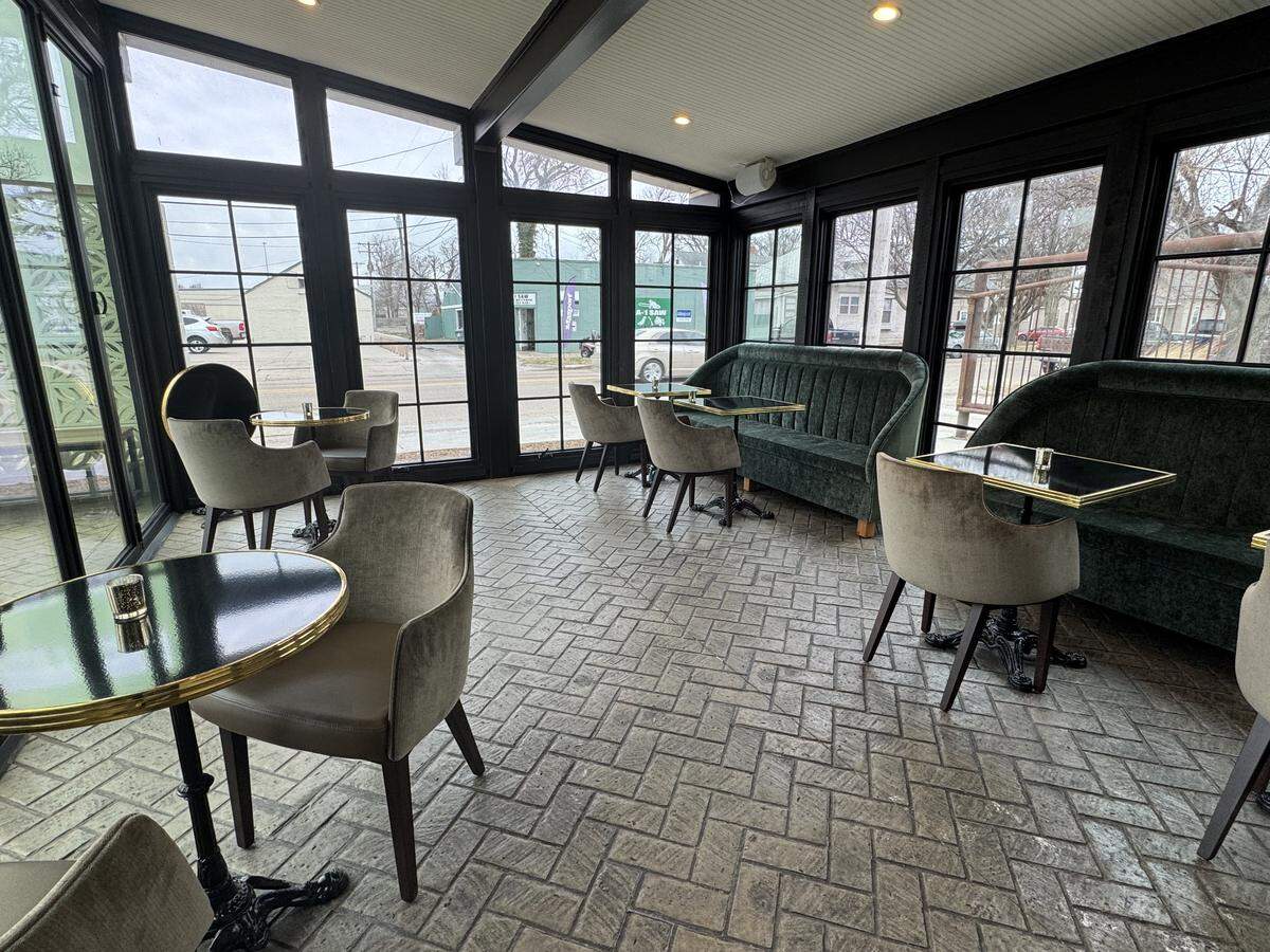 One of the additions to the building that houses Goldfinch Coffee and Cocktails is a room that can be used for private events.