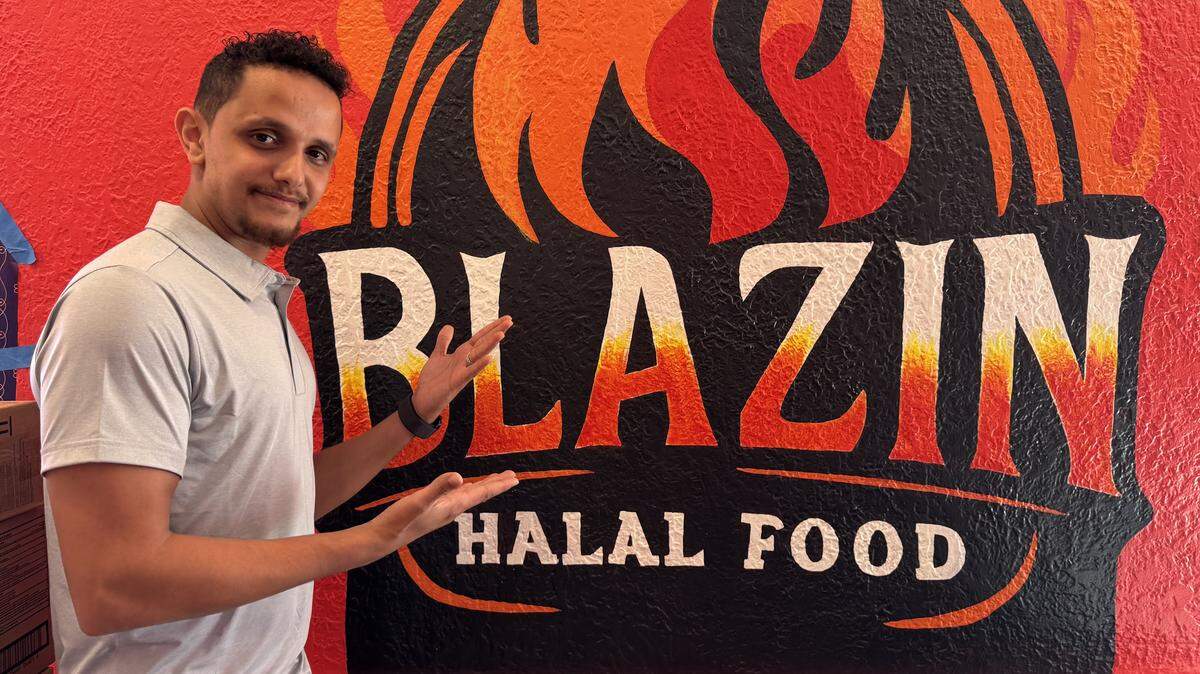 Zeckarya Wasel is about to open his new Blazin Halal Food restaurant in the old Le Monde space at 602 N. West St.