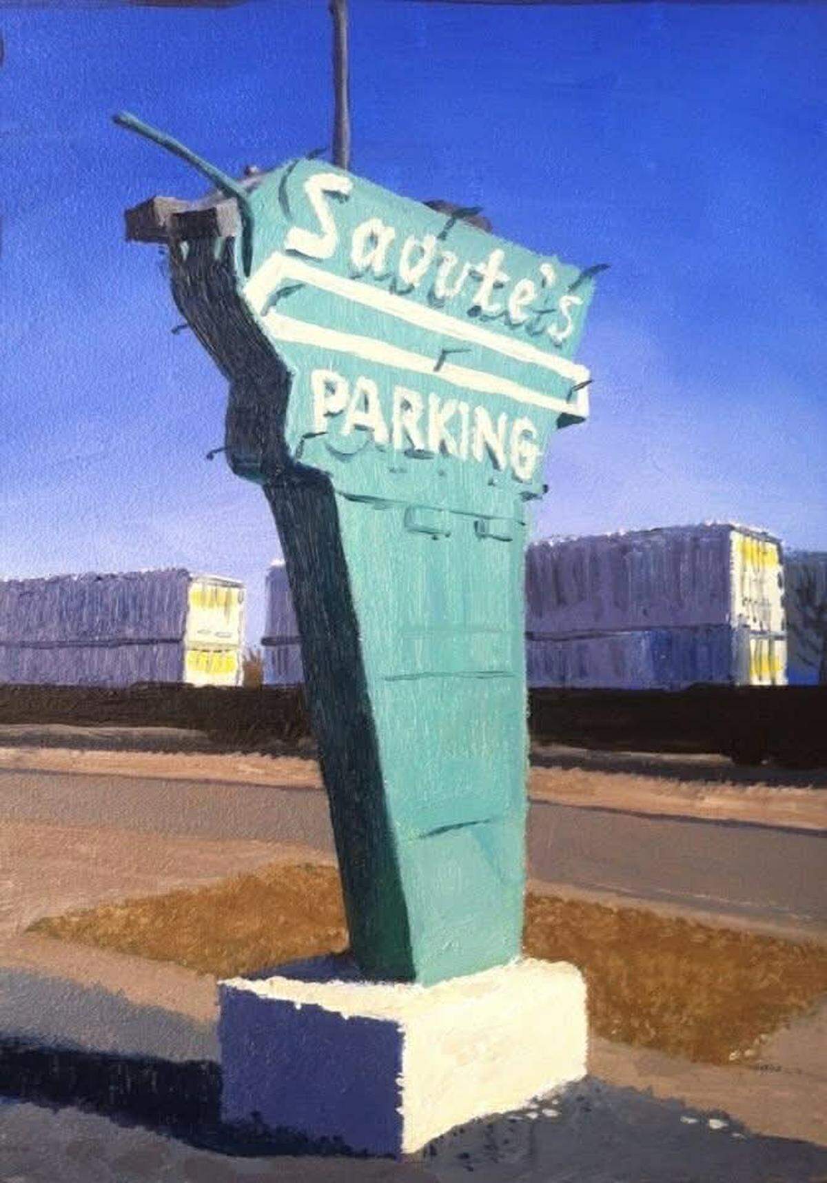 The Savute family hired Bill Goffrier to paint pictures of their family’s 81-year-old Wichita restaurant, Savute’s.