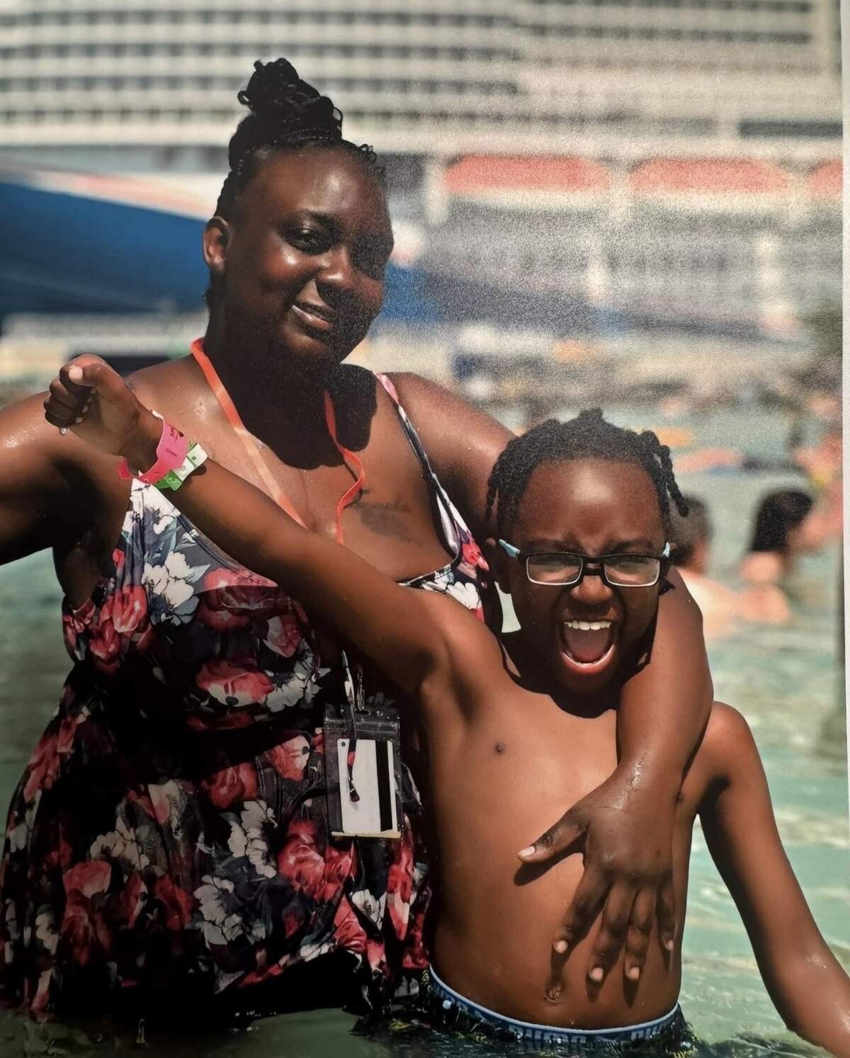 Tayneka Diggs is pictured with her 8-year-old son, Malachi Jay. She named her business, MJ’s Catering, after him.