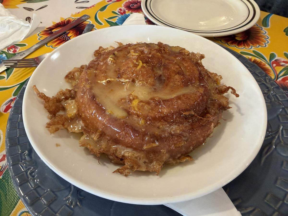 The fried orange dreamsicle roll is Doo-Dah Diner’s special roll for May.