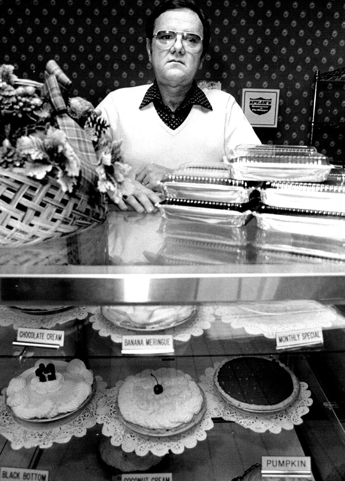 Gene Spear is pictured in 1983 at his Derby Spear’s restaurant.