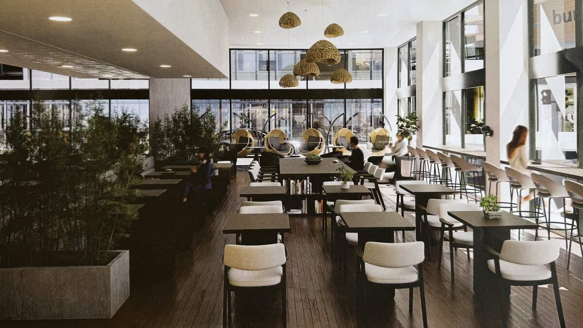 This design shows what the owner of the new coffee shop Coquetry Maison has in mind for the space, which should open in mid-January at Douglas and Emporia.