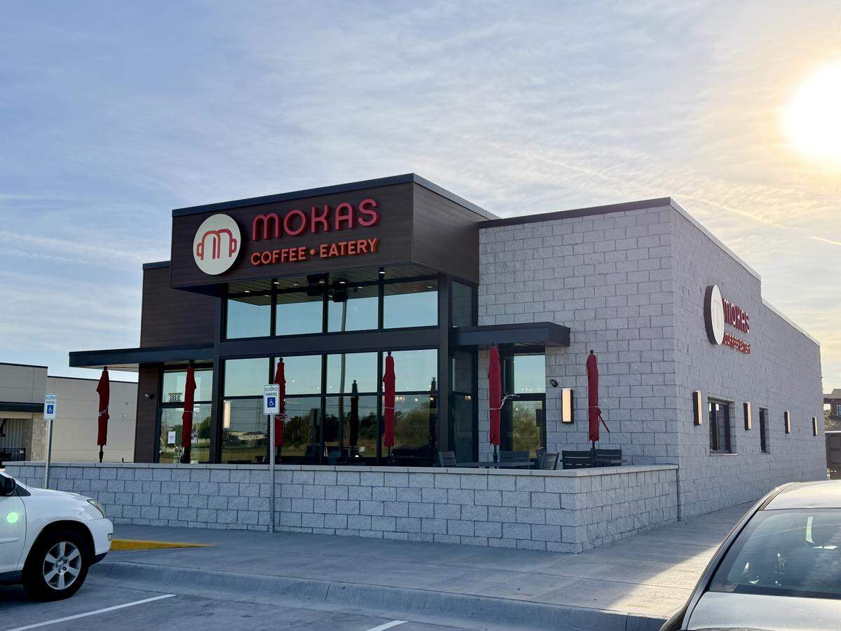 Wichita’s third Mokas Coffee & Eatery will open on April 15 at 37th and Ridge Road.