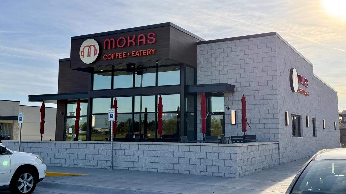 Wichita’s third Mokas Coffee & Eatery will open on April 15 at 37th and Ridge Road.
