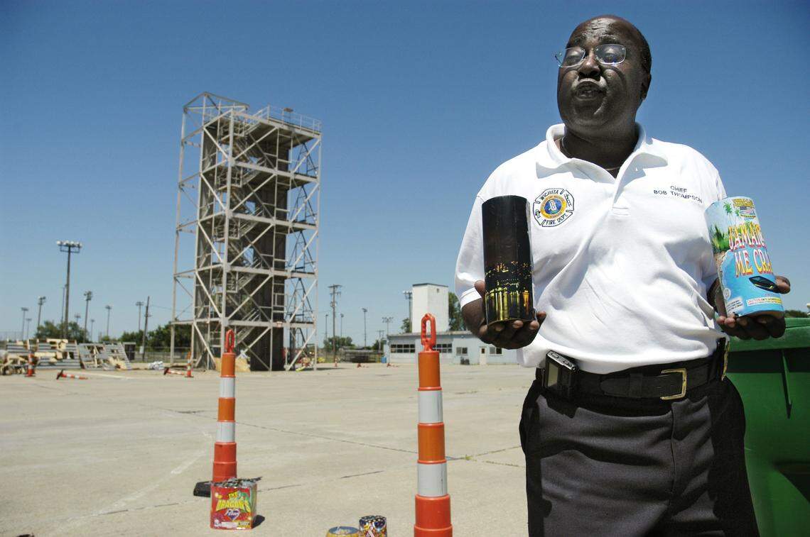 Bob Thompson is pictured in 2006, when he was working as the Fire Prevention Chief for the Wichita Fire Department. He retired in 2016. 