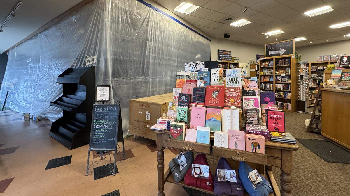 Though the kitchen at Watermark Cafe is open, the cafe space is undergoing renovations that should be done in early March. Until then, the store has temporary cafe seating upstairs, and there’s a new overflow seating area in the basement.