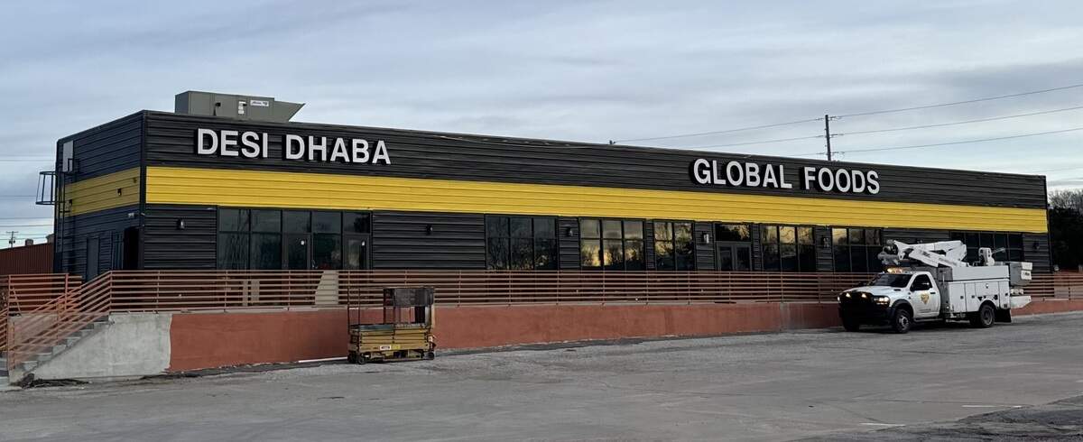 This building near 21st and Oliver will be a combination Indian restaurant, grocery and halal meat market.