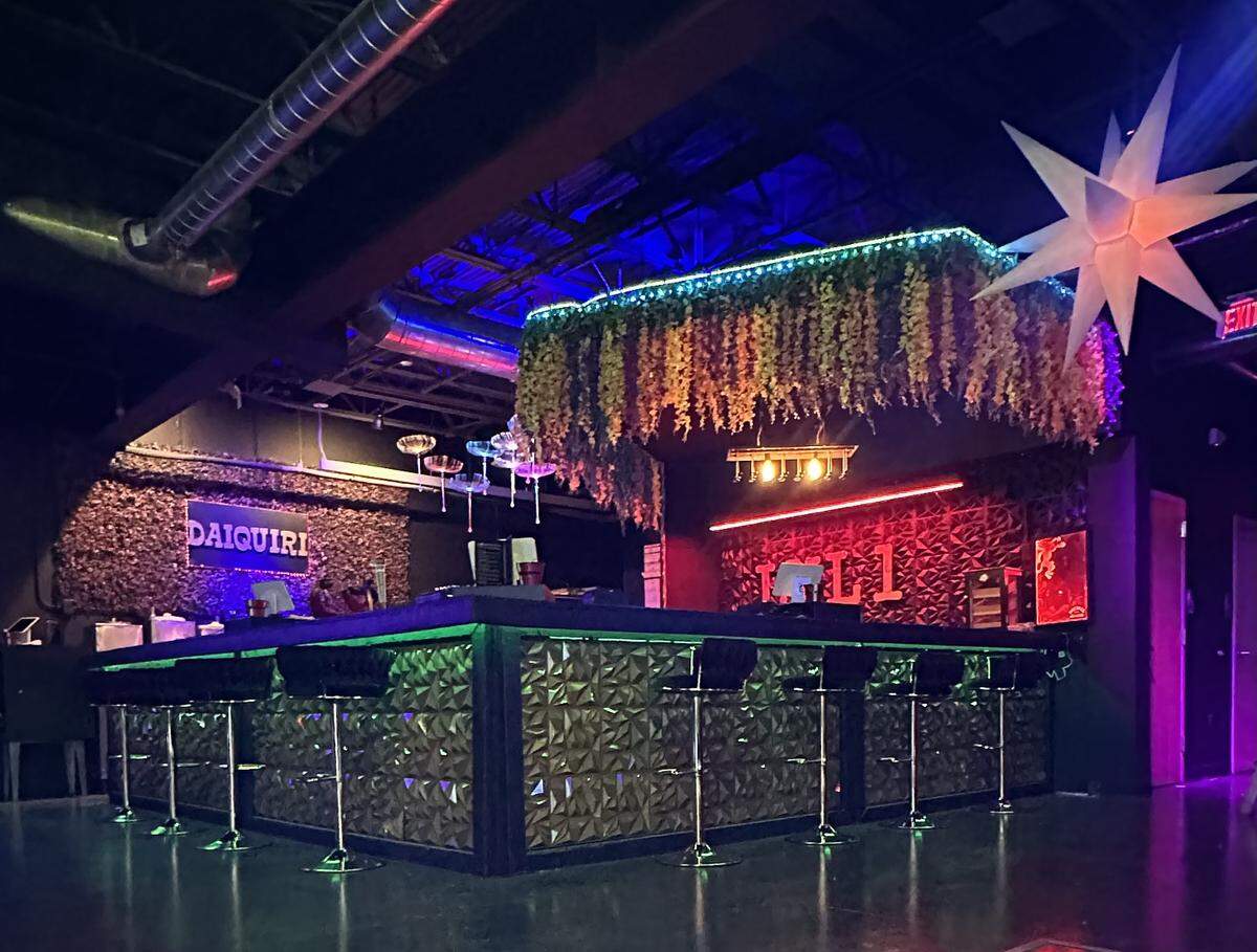 The bar at the new Lvl 1 night club in Old Town.