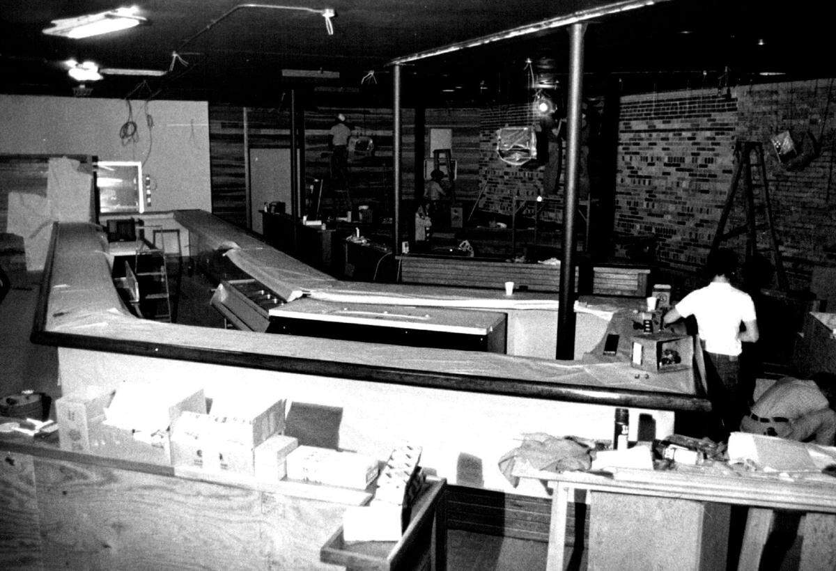 A photo taken just before Lettuce opened in Wichita in 1977 shows its 105-foot bar under construction.