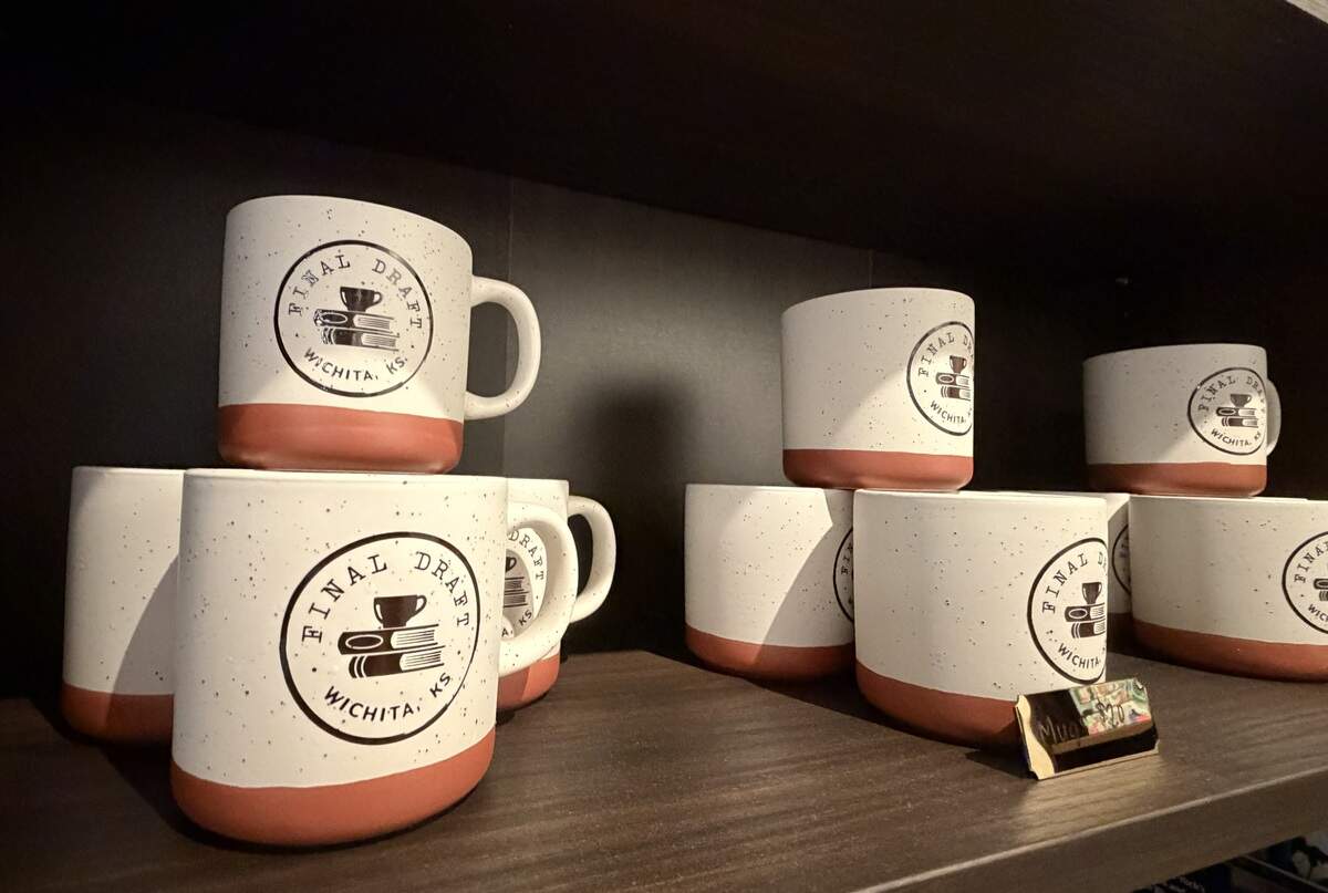 Final Draft bookstore also will carry merchandise like coffee cups, tote bags, T-shirts and candles.