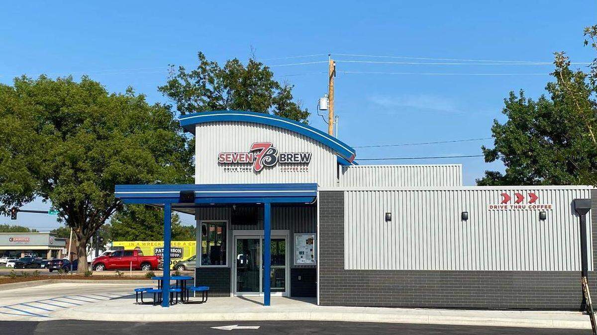 Wichita’s fourth 7 Brew drive-through coffee chain will likely open on North Rock Road in the spring. Pictured is the chain’s newest Wichita location, which opened at Maple and Ridge last year.