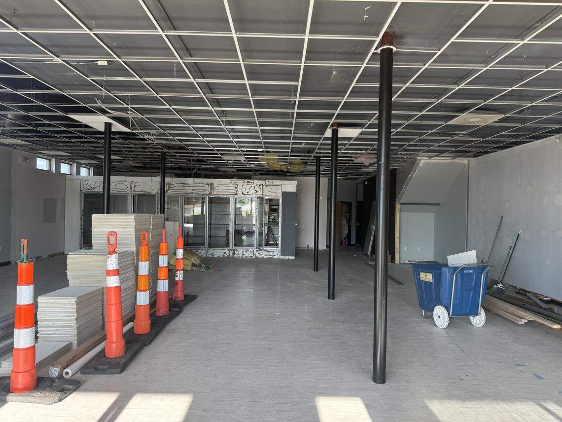 Remodeling work is already underway in the future home of Jacob Liquor West, which in June will be moving into the north end of the strip center at 2110 N. Maize Road.