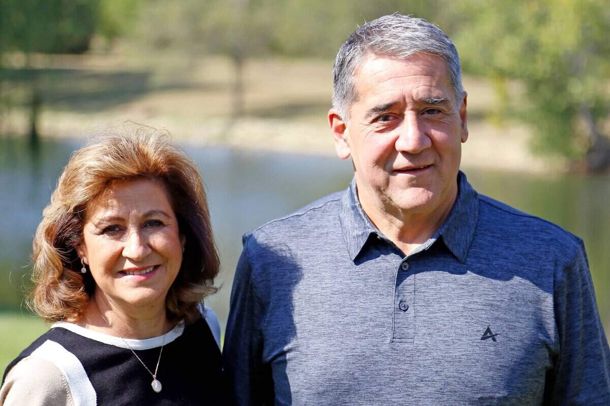 Gene Camarena, right, is pictured with his wife, Yolanda. Camarena bought the Nomar Theater at auction in 2021 then donated it to the North End nonprofit Empower.