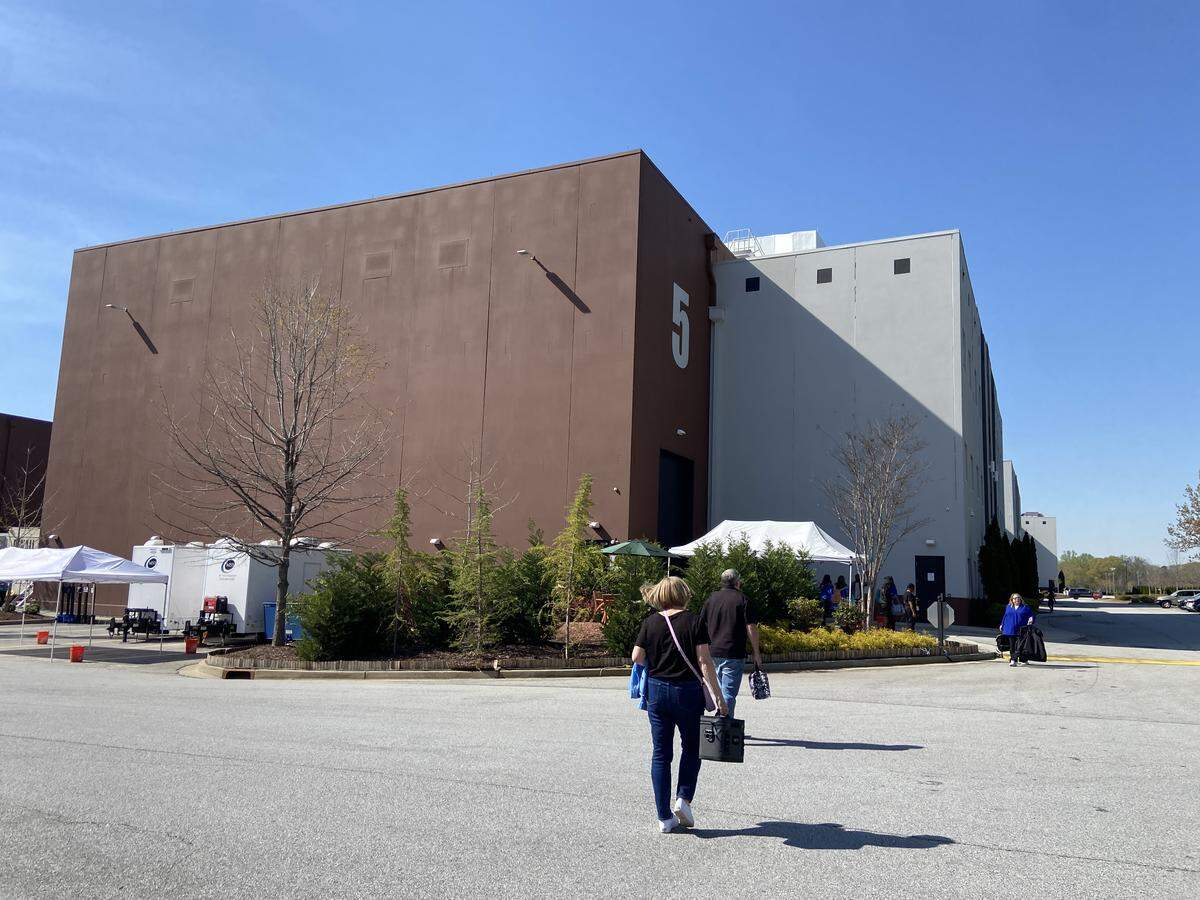 “Family Feud” is taped at Atlanta’s Tyler Perry studios, which operate on the site of a former Army base.