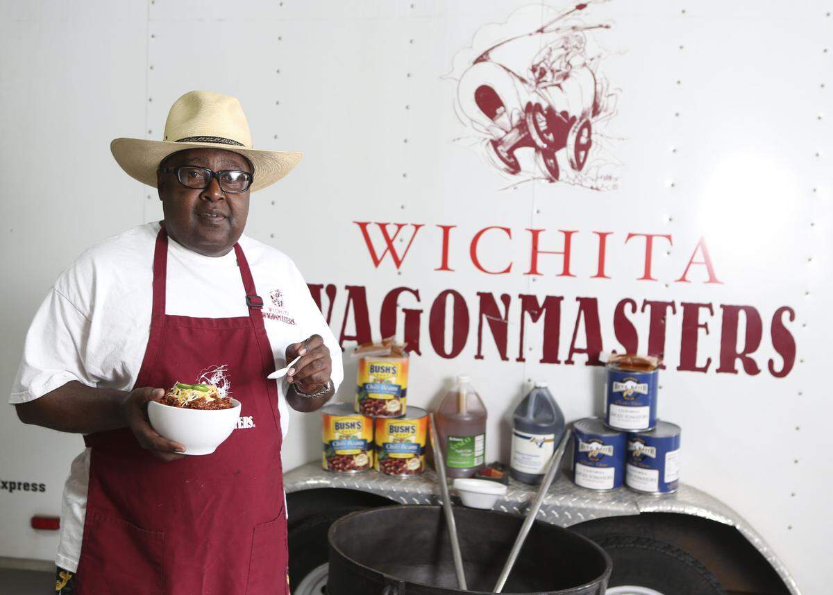 Bob Thompson is pictured in 2016 as he prepared for the annual Wagonmasters Downtown Chili Cookoff.