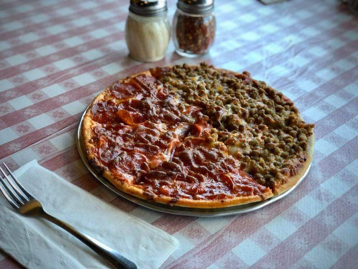 Pictured is a pizza from Bariola’s Pizzeria in Rogers, Arkansas. The new Pinnacle Pizza Company that’s opening on North Webb Road will try to replicate the pizzas.