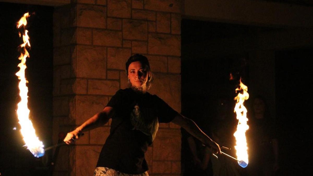 Fire-dancing troupe Phlox will put on a free show Friday in Old Town Square.