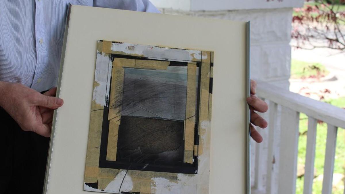 James Gross’ “Land,” a 1980 collage he made as a student getting his master’s degree at Wichita State University, was in storage at New York’s Guggenheim Museum until recently.