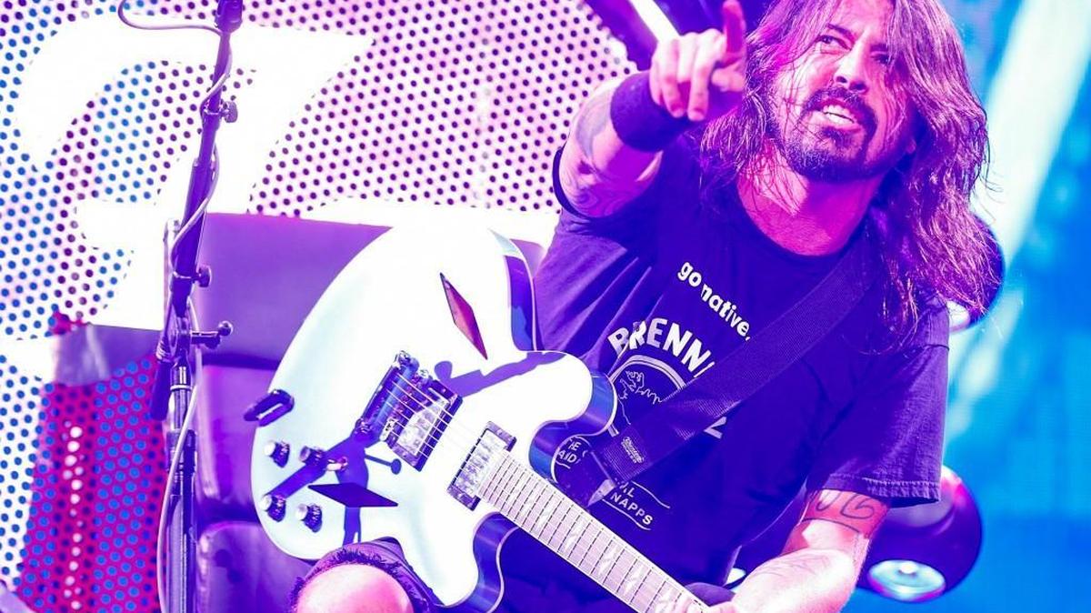The Foo Fighters will play at Intrust Bank Arena in November, the arena announced Tuesday. Here, Dave Grohl plays Intrust Bank Arena in 2015 with a fractured leg.