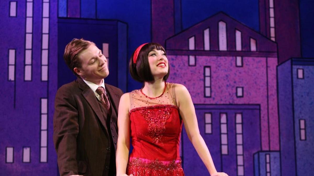 Enigmatic New Yorker Jimmy Smith (Kyle McClellan) is intrigued by new arrival Millie Dillmount (Tessa Grady) in “Thoroughly Modern Millie,” June 14-18 at Century II.