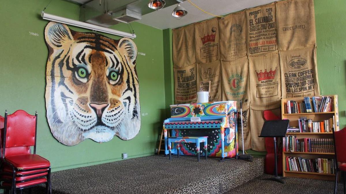 The stage at the Donut Whole often plays host to all-ages shows – in many cases, three to four times per week.