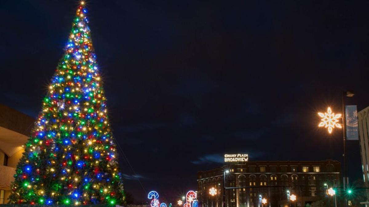 Wichita’s downtown Christmas tree will relocate to Old Town Square this year, according to the Old Town Association.